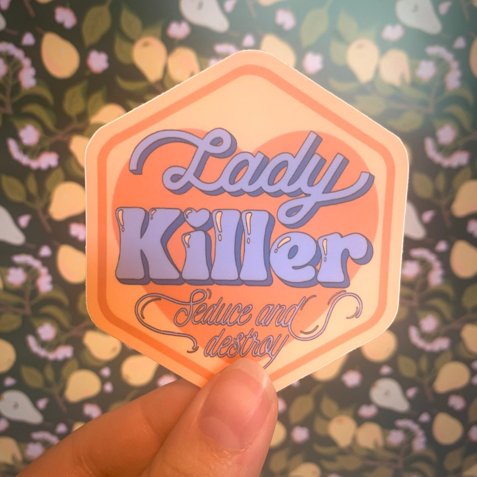 Lady Killer D&Demerit Badge - 2.7" x 3" Vinyl Sticker
